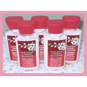 Bath & Body Works Japanese Cherry Blossom 3 oz Travel Nourishing Body Lotion x5